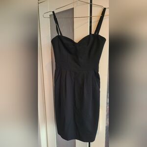 Aritzia Talula Babaton 2008 black corset dress with removable straps, size 0